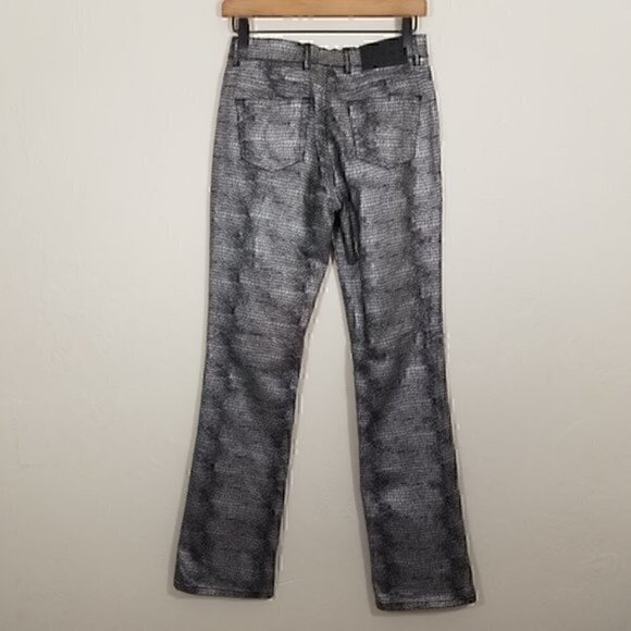 Guess GLAMOUR Print Silver Stretch Jeans Size 28 - Picture 4 of 6